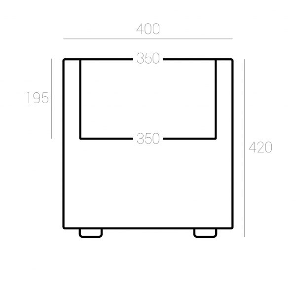 Кашпо Cubo M чертеж