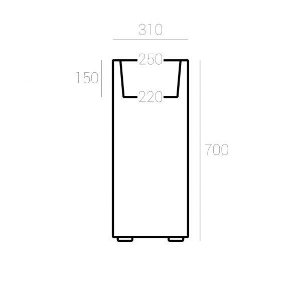 Кашпо Vertical S чертеж